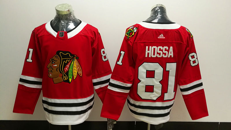 Men's Chicago Blackhawks Marian Hossa #81 Red Home Breakaway Jersey